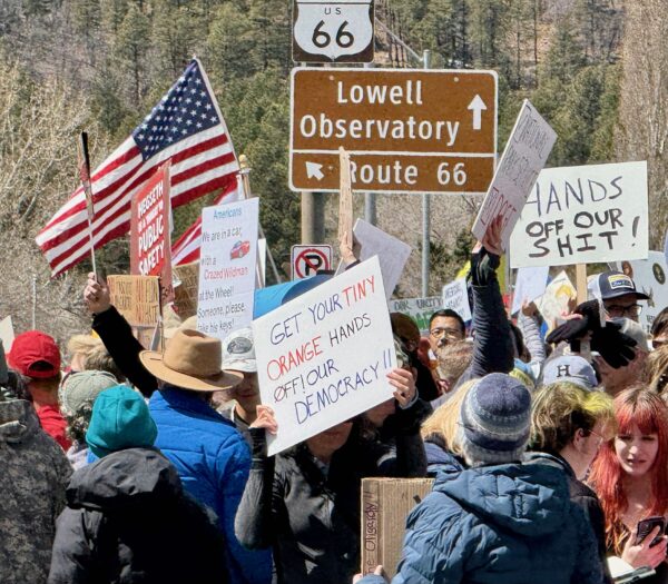 HANDS OFF Flagstaff! — Largest protest in city’s history jam downtown Flagstaff City Hall