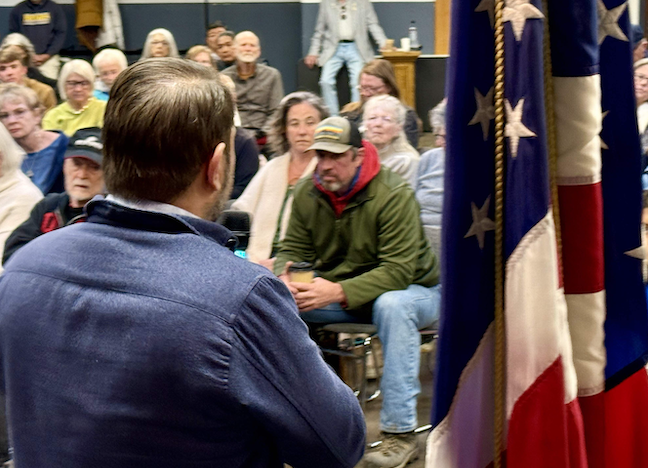 Flagstaff residents brave rain, snow to attend U.S. Sen. Ruben Gallego’s Veteran Townhall on April 18. With updated related news stories