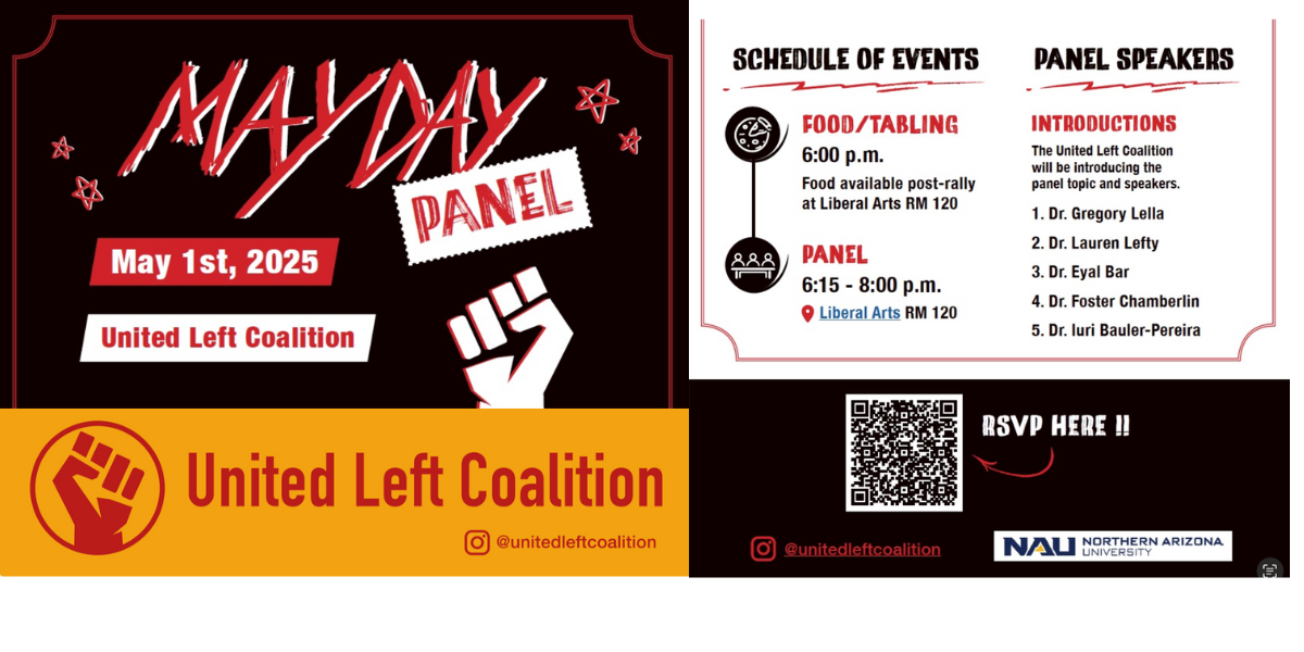 United Left Coalition Student Club at NAU to hold May Day Rally and Panel on May 1